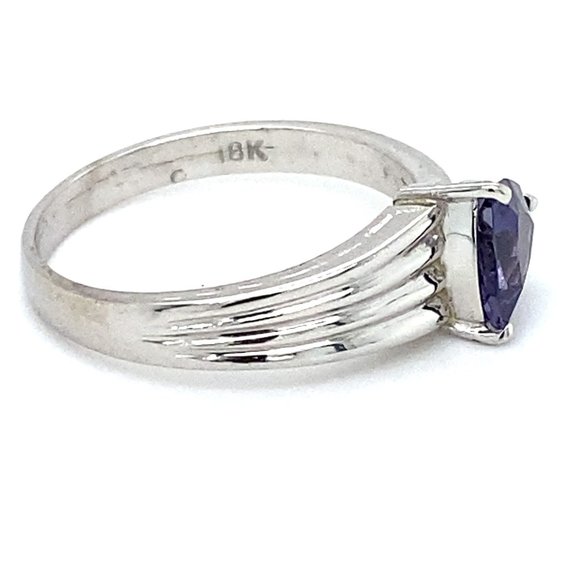 Color Change Sapphire 1.30ct Solid 18K Gold Ring - Picture 6 of 9